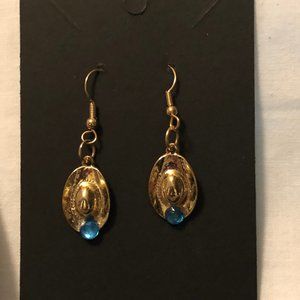 Gold-Tone Cowboy Dangle Earrings